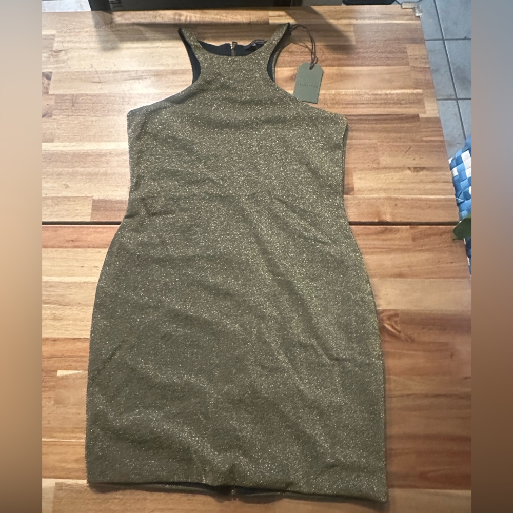 ALLSAINTS | Norma Dress | Gold| US 6 | NWT - Picture 13 of 15